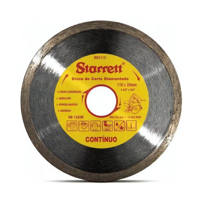Disco Corte Diamantado 4.3/8 Pol 110mm Ddc110 Starrett