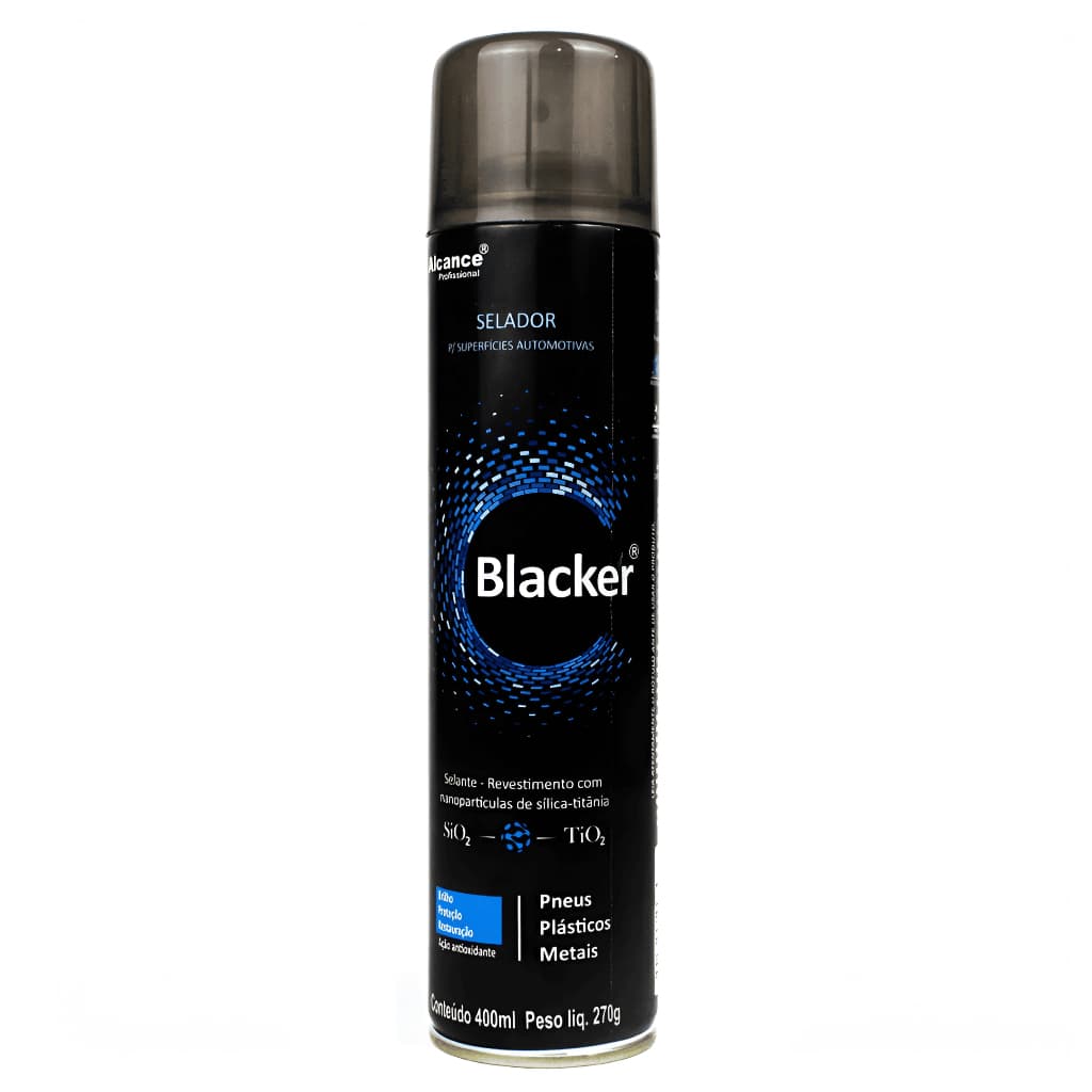 BLACKER - SELANTE PROTETOR E RESTAURADOR DE PNEUS/PLÁSTICOS/METAIS-AEROSOL 400,L