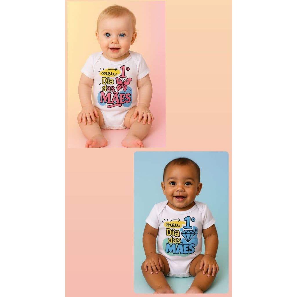 Body de bebê meu primeiro dia das mães roupa para bebê Body personalizado dia das mães body de frases