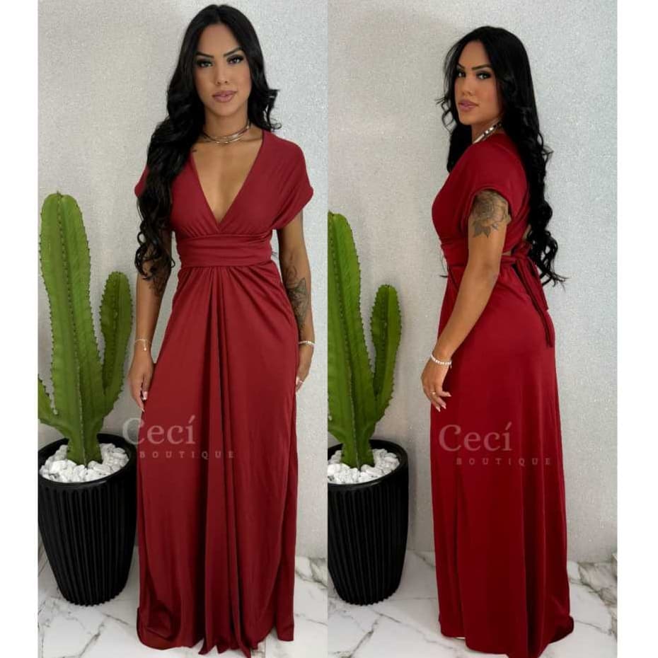 Vestido Longo Elegante Multiformas Festas Formaturas Madrinha De casamento Varias Formas de Amarrar