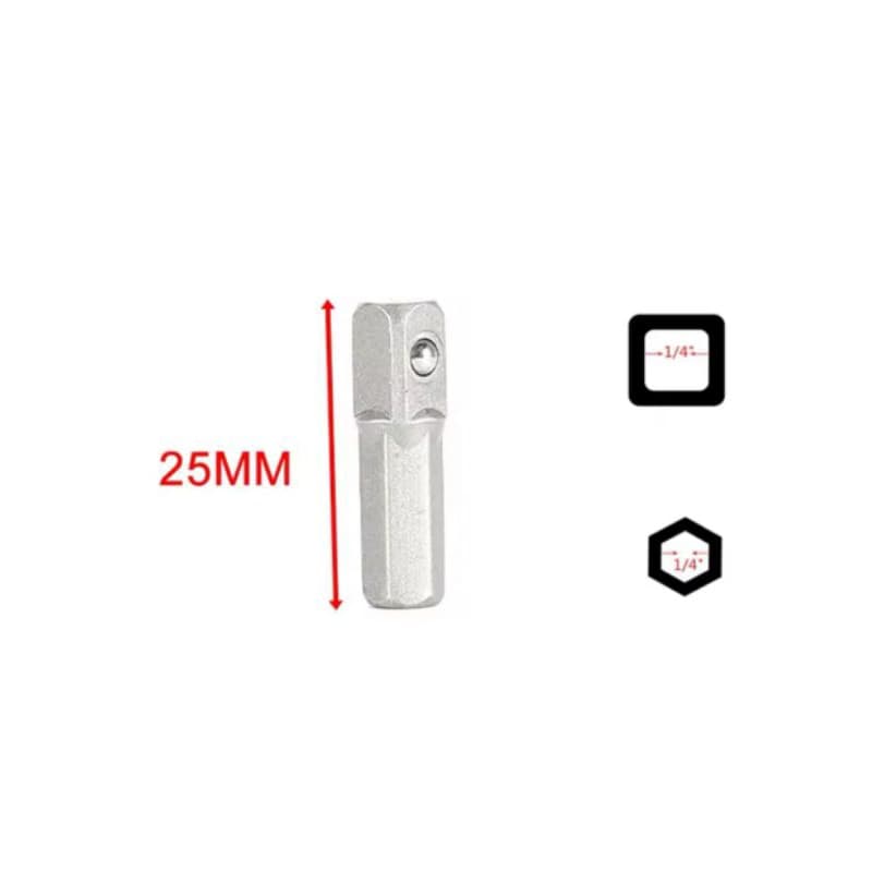 ADAPTADOR BITS HEXÁGONO SOQUETE SEXTAVADO 1/4 x 25MM (LEIA O ANUNCIO ANTES DE COMPRAR)