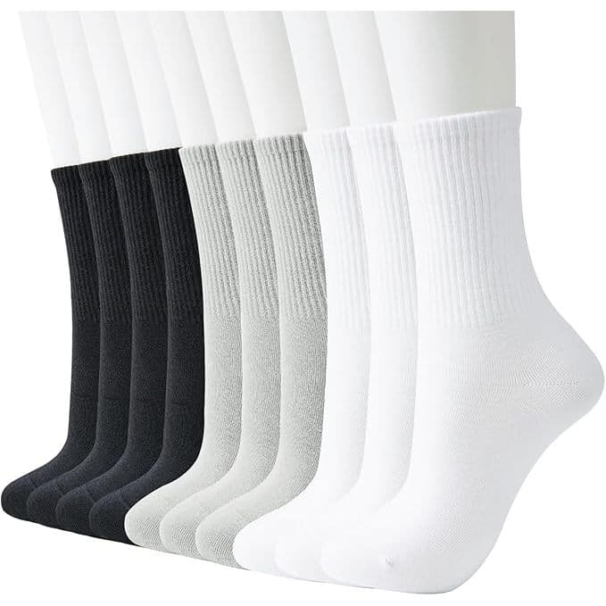 Kit 3 Pares Meia Cano Medio Alto Longo Sport Academia Corrida Cores