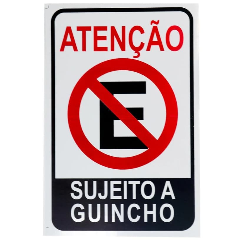 Placa Sinalização 30x20 Proibido Estacionar/Fumar/Garagem