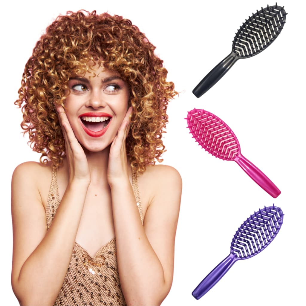 Escova De Cabelo Mafê Marilu Oval - Desembaraço Suave & Sem Quebrar (Cores Sortidas)