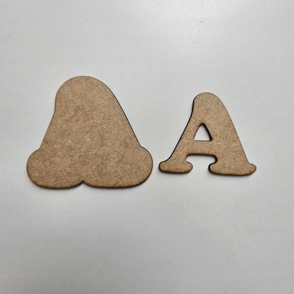 Kit alfabeto e números com fundo em mdf 3mm para artesanato, scrapbook, personalizados