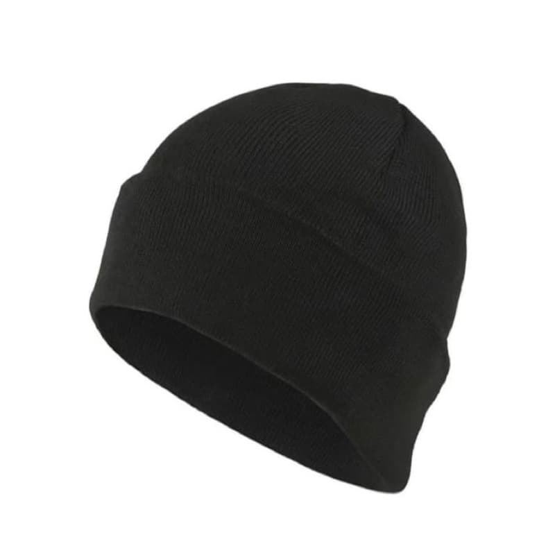 Touca Gorro Inverno Preto Lã Unissex Adulto Básica Moda Estilo