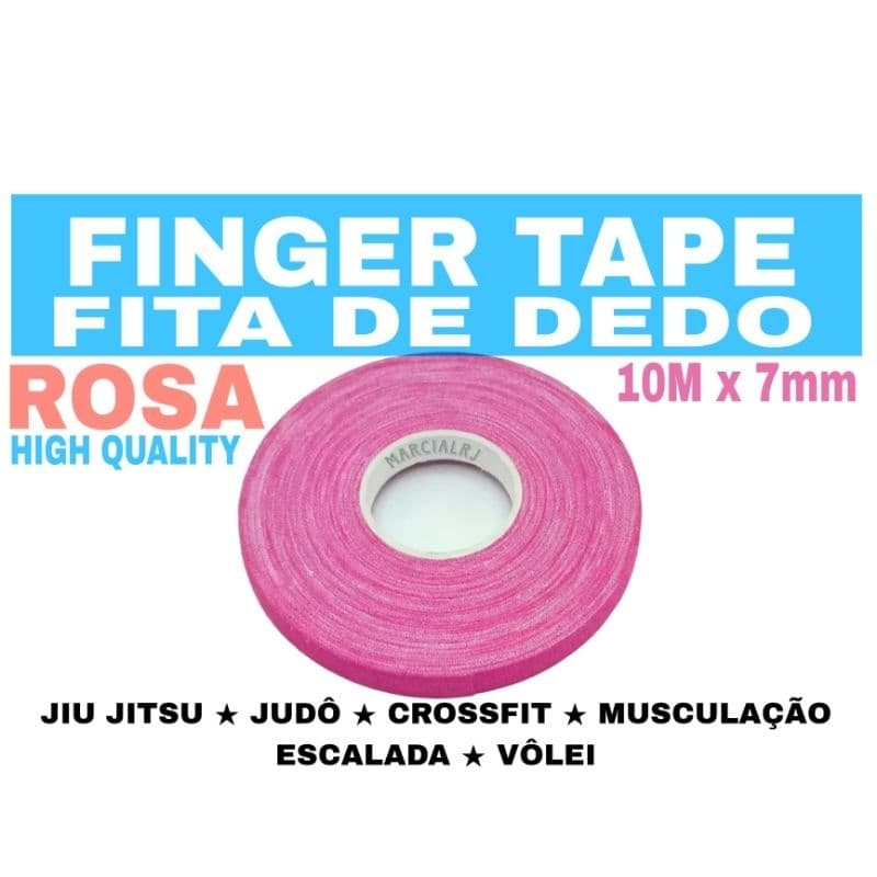 FINGER TAPE BJJ ROSA PARA JUDÔ, JIU-JITSU. FITA DE DEDO, VÔLEI, ESCALADA, CROSSFIT Bandagem de dedo
