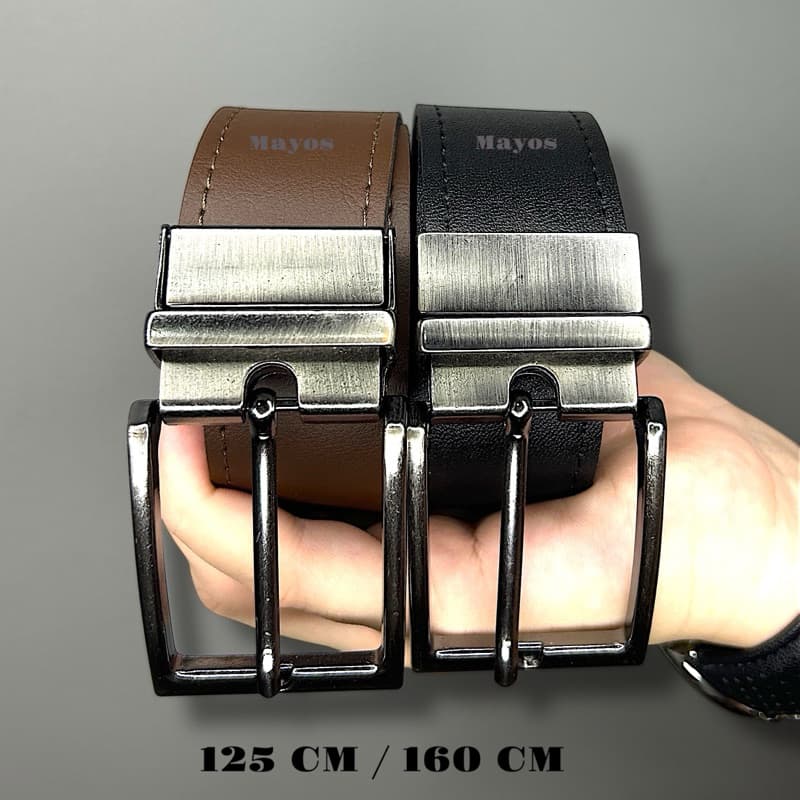 Cinto Masculino Dupla Face  125 CM / 160 CM - FIVELA GIRATÓRIA