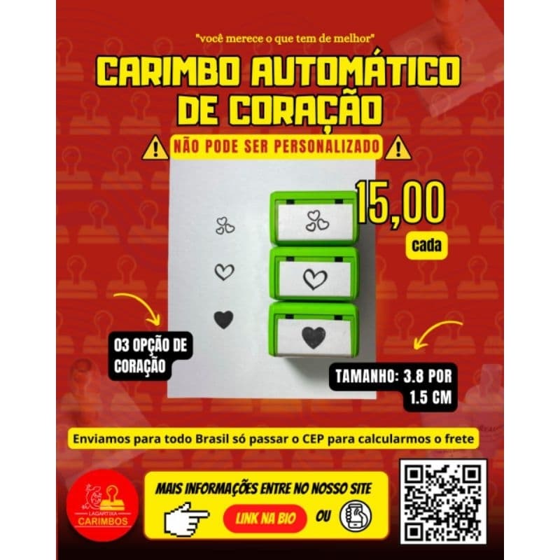 carimbo automático de coração