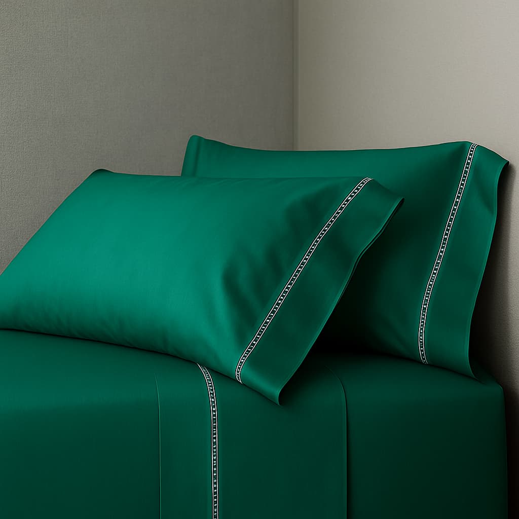 Fronhas com Ponto Palito (Par) 0,70 cm x 0,50 cm Percal Flex 400 fios