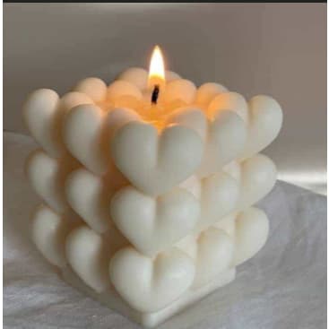 Vela Aromática Bubble Corações – 150g | Vela Decorativa Aromatizada