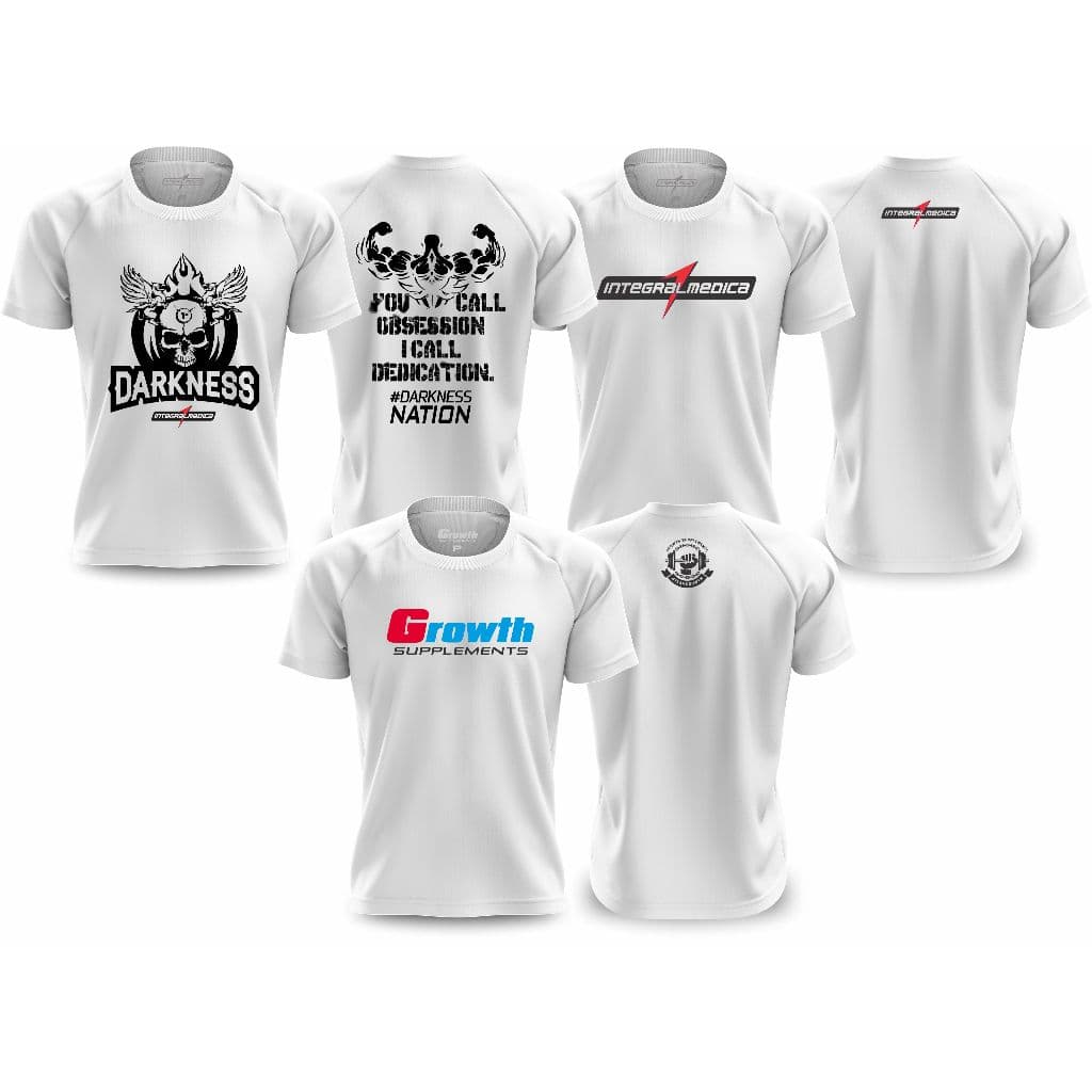Kit 3 camisas Dry Fit Esportiva - Suplementos - Academia - Treino