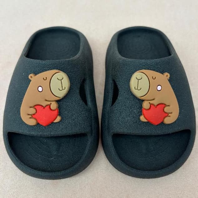 Chinelo Nuvem Capivara Coração Infantil Meninas Papete Babuche Confortável