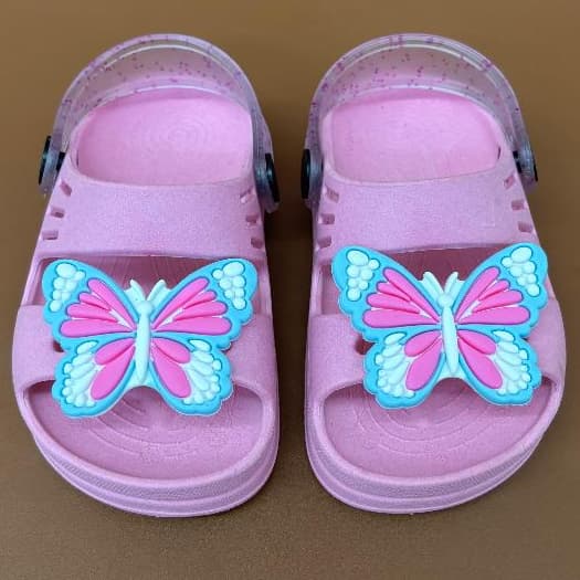 Papete Babuche Borboleta Infantil Meninas Chinelo Confortável