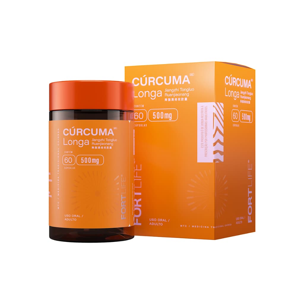 Cúrcuma Longa (Extrato Seco) 500mg 60 Cápsulas FORTLIFE
