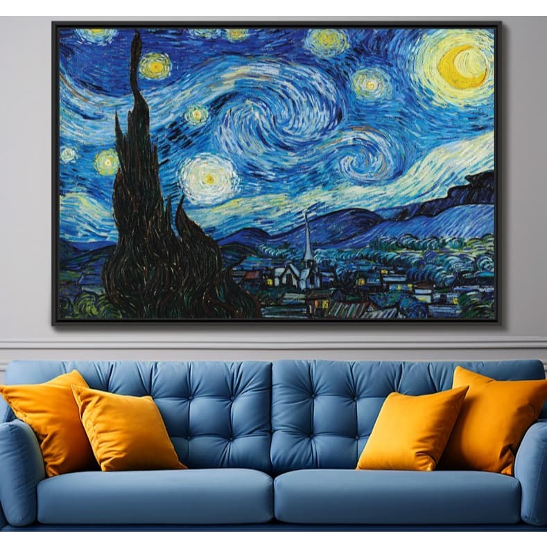 Quadro Decorativo Peça Unica Noite Estrelada Van Gogh