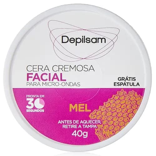Depilsam Cera Cremosa Facial Para Microondas Mel - 40g