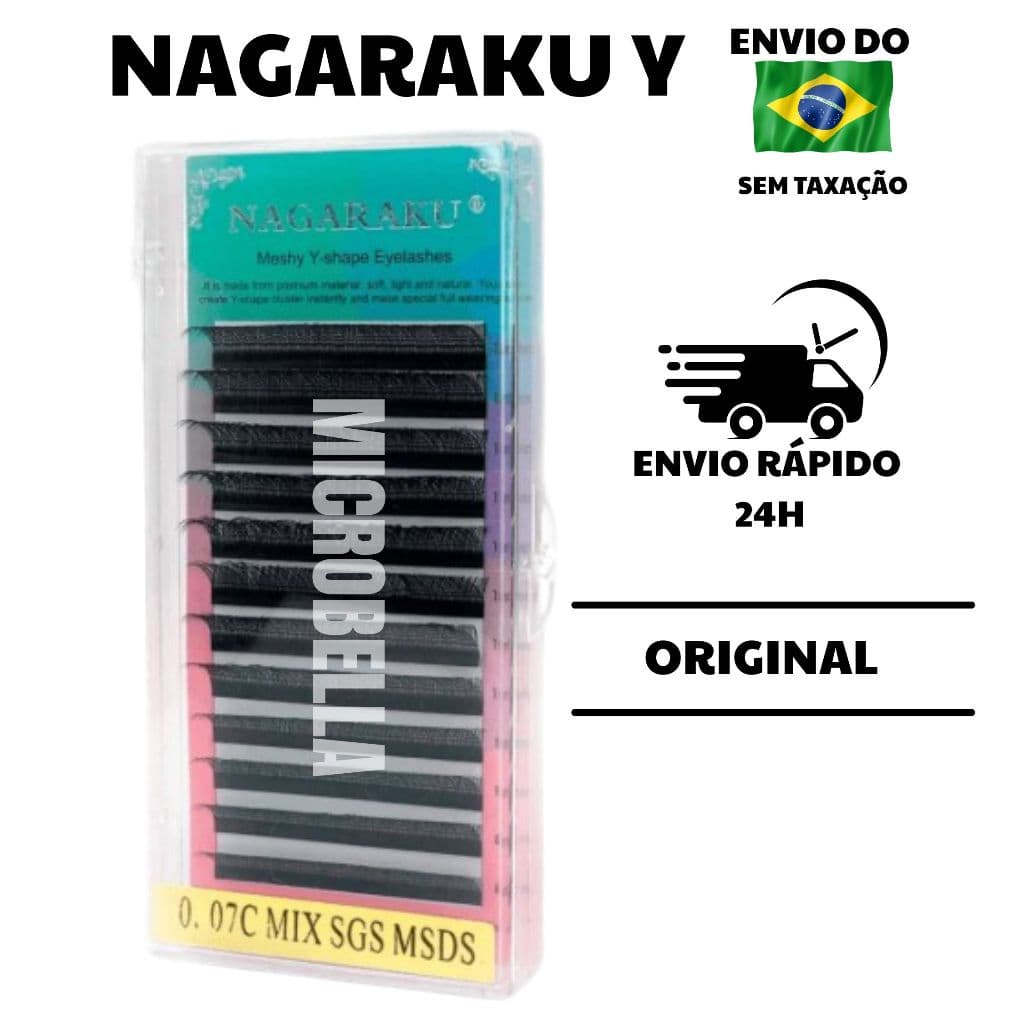 Cílios Nagaraku Y Volume Brasileiro Fio YY Alongamento Extensão De Cilios Retenção Adesivo Cola Lash