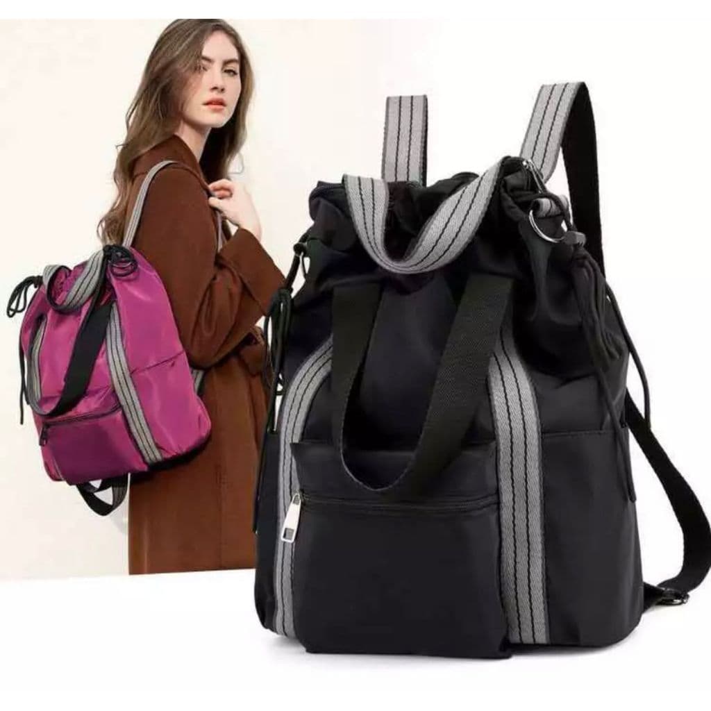 Mochila Bolsa Transversal Multifuncional Impermeável com Cordão Grande Viagem Academia Trabalho-cyc_1053 modern