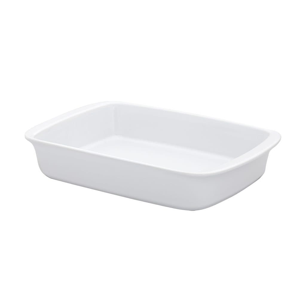 Travessa Assadeira Refratária Porcelana Tango Oxford Branco