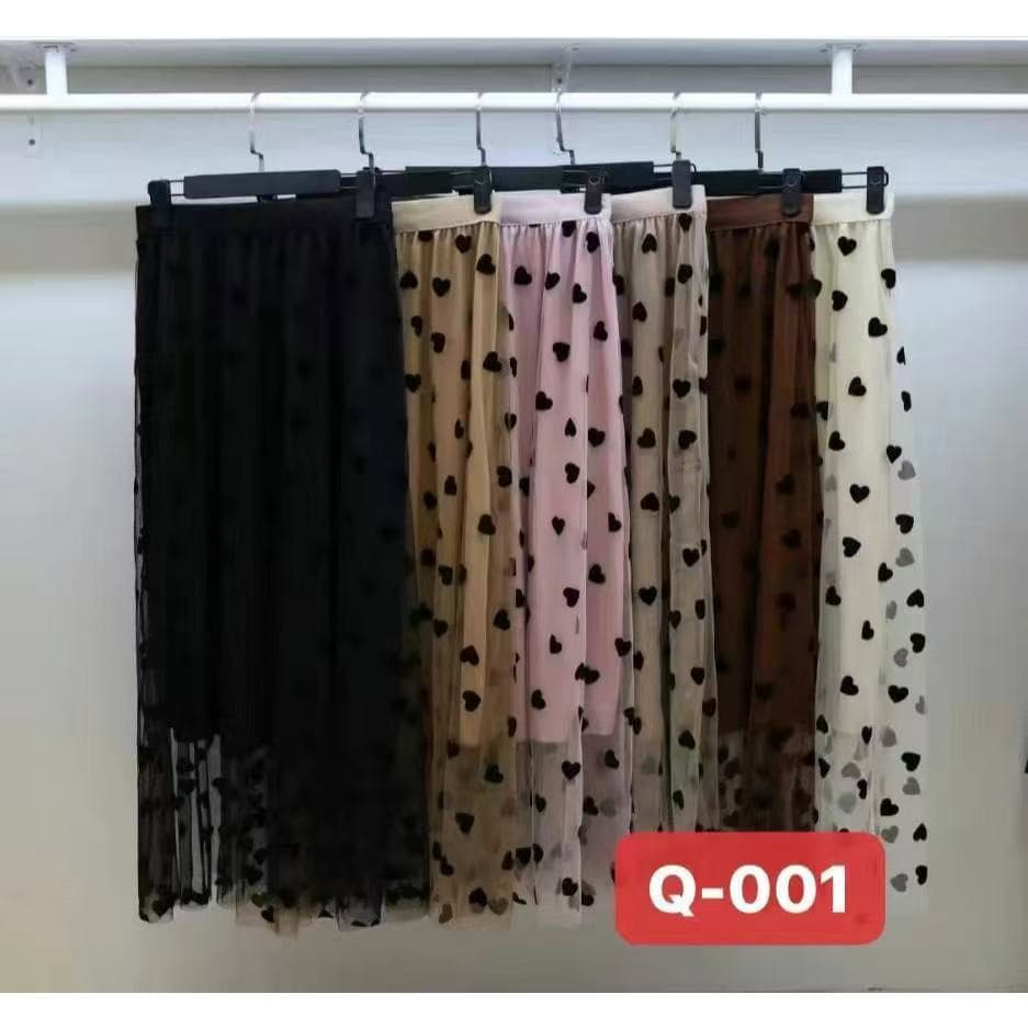 Saia  Moda Feminina Midi Comprida Longa Elegante e Elastica de coraçao/saia midi/saia tule/saia longa Q001