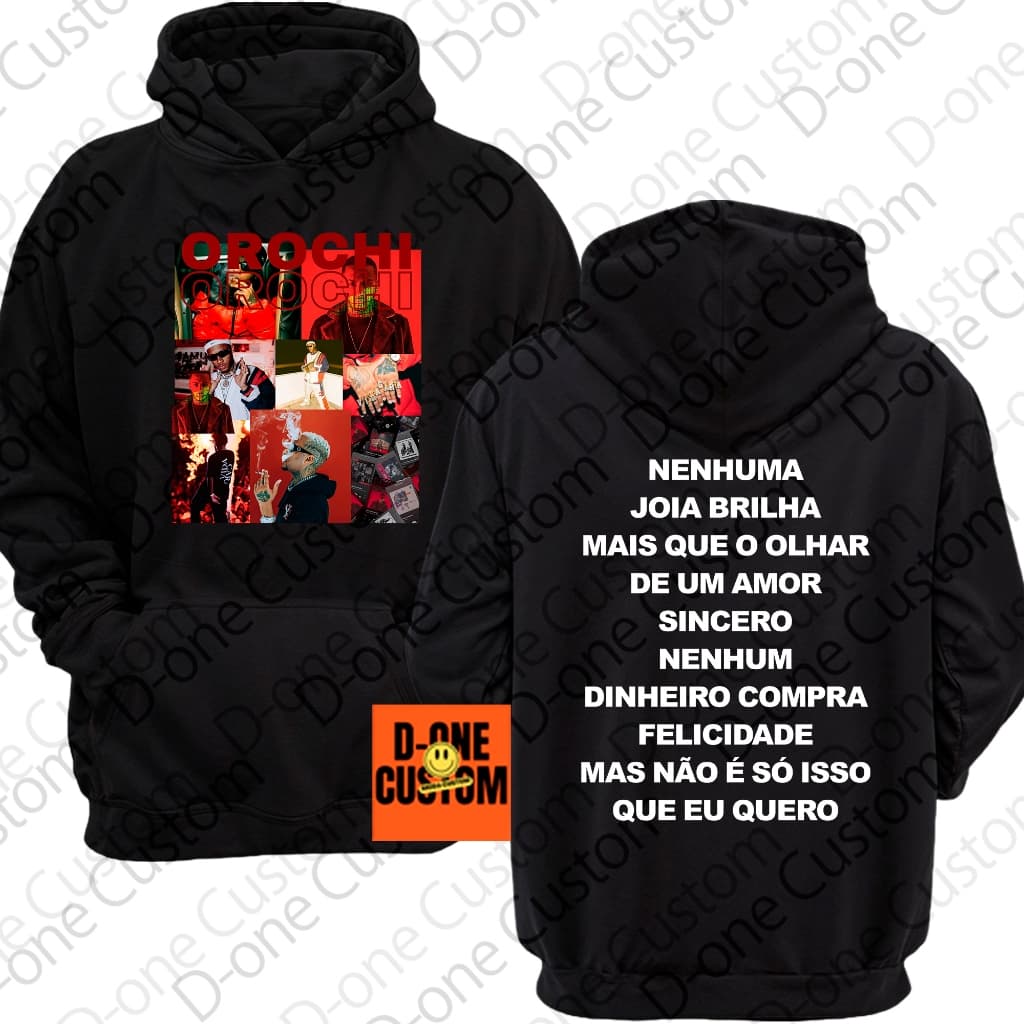 Blusa De Frio Moletom Masculino Feminino Orochi Nenhuma Joia Brilha Mais Que O Olhar De Um Amor