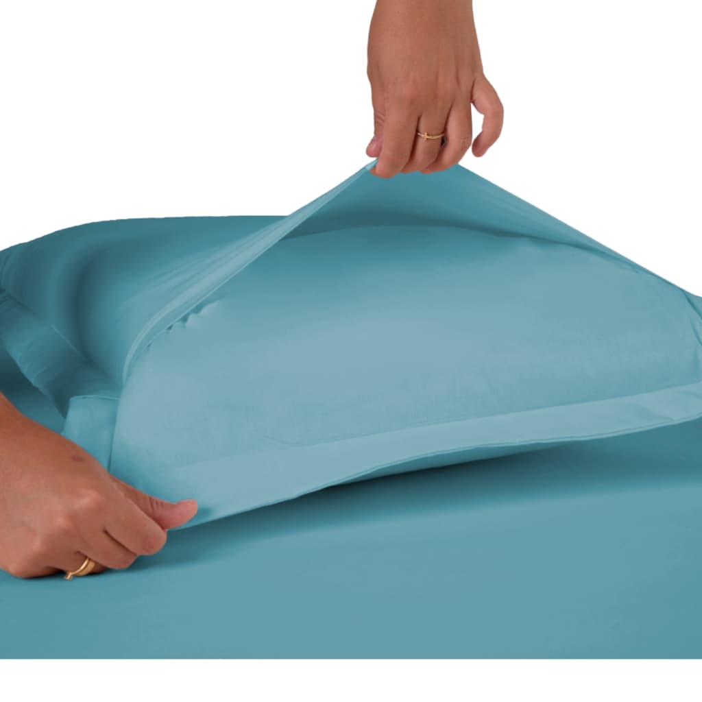 Kit 2 Porta Travesseiro Percal 180 Fios 70x50cm – Toque Suave para o Dia a Dia azul