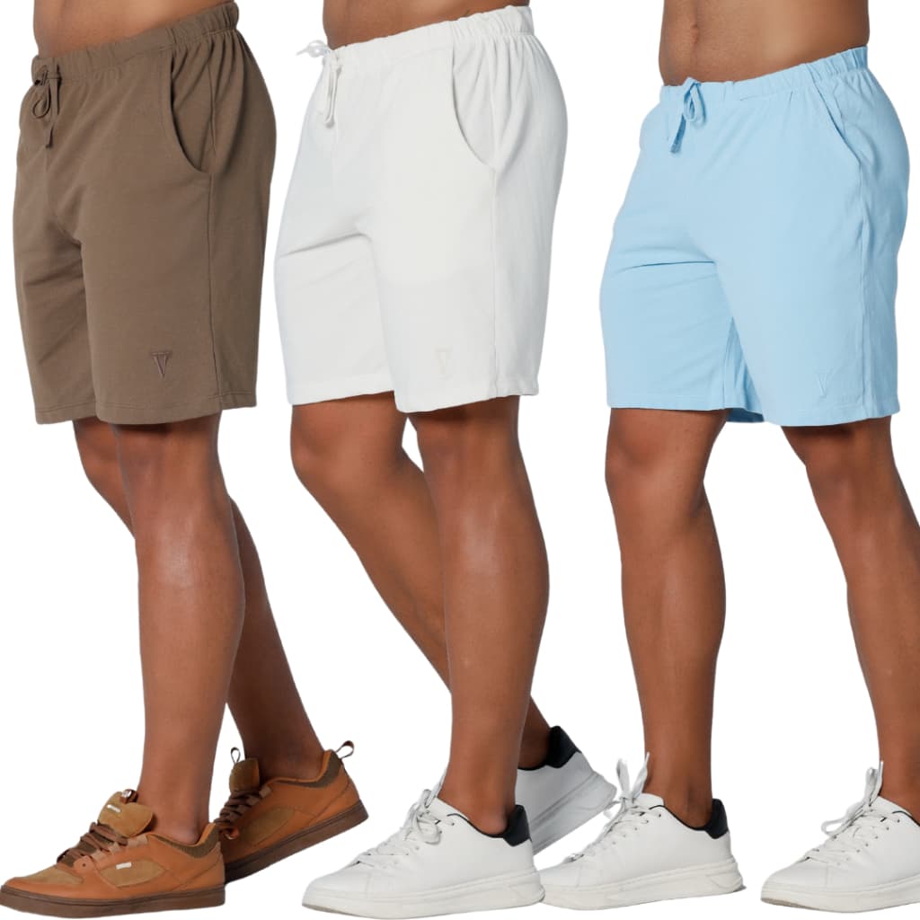 KIT 2 Short Bermuda Moletinho Casual Treino Masculina Adulto
