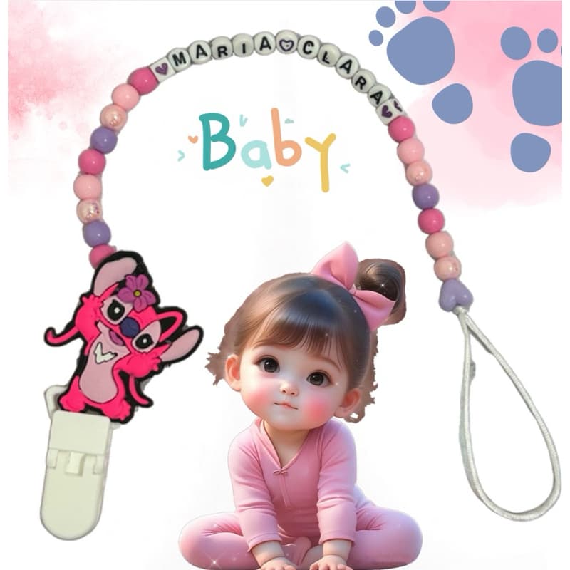Prendedor de Chupeta Personalizado com nomes