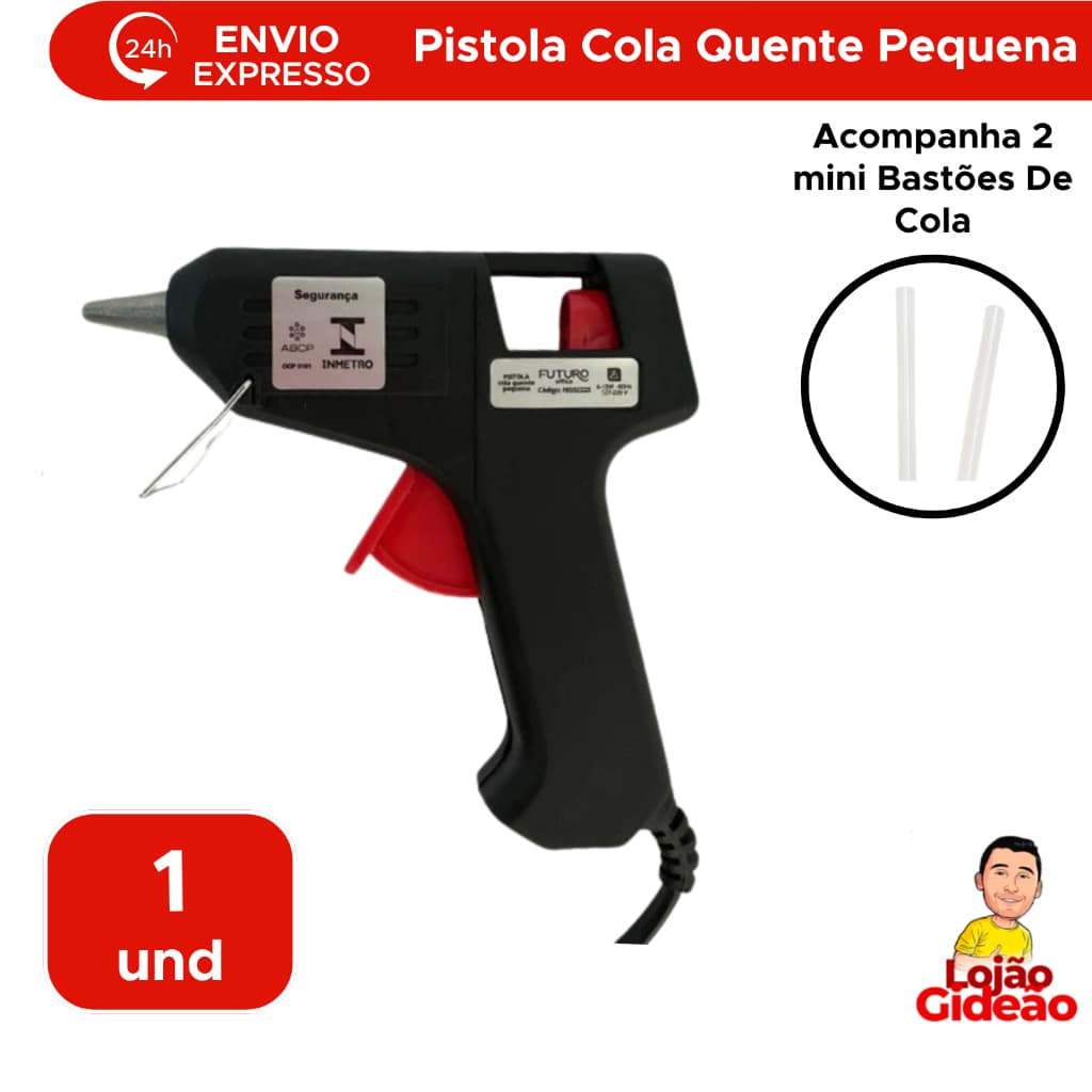 Pistola de Cola Quente Pequena 15 W Para Artesanato Trabalhos Escolar Maquete