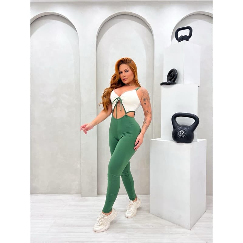 Macacão Feminino Fitness Roupa de academia Treino Blogueira TikTok Gringa