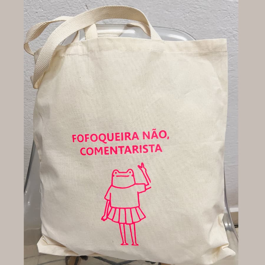 Ecobag Fofoqueira Rosa sacola ecológica,escola,faculdade, curso,personalizado,brinde,praia,moda,brinde,presente,trabalho