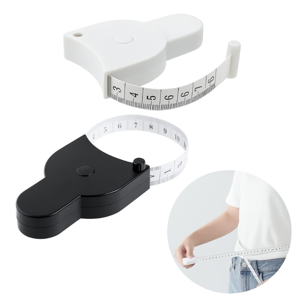 Fita Métrica Telescópica Automática Medidor De Busto E Cintura Fitness 150cm Medição de Corpo Cintura