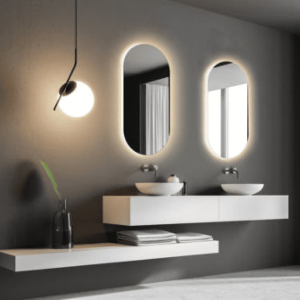 Espelho Corpo Inteiro 76x43cm  Iluminado LED Quente e Frio