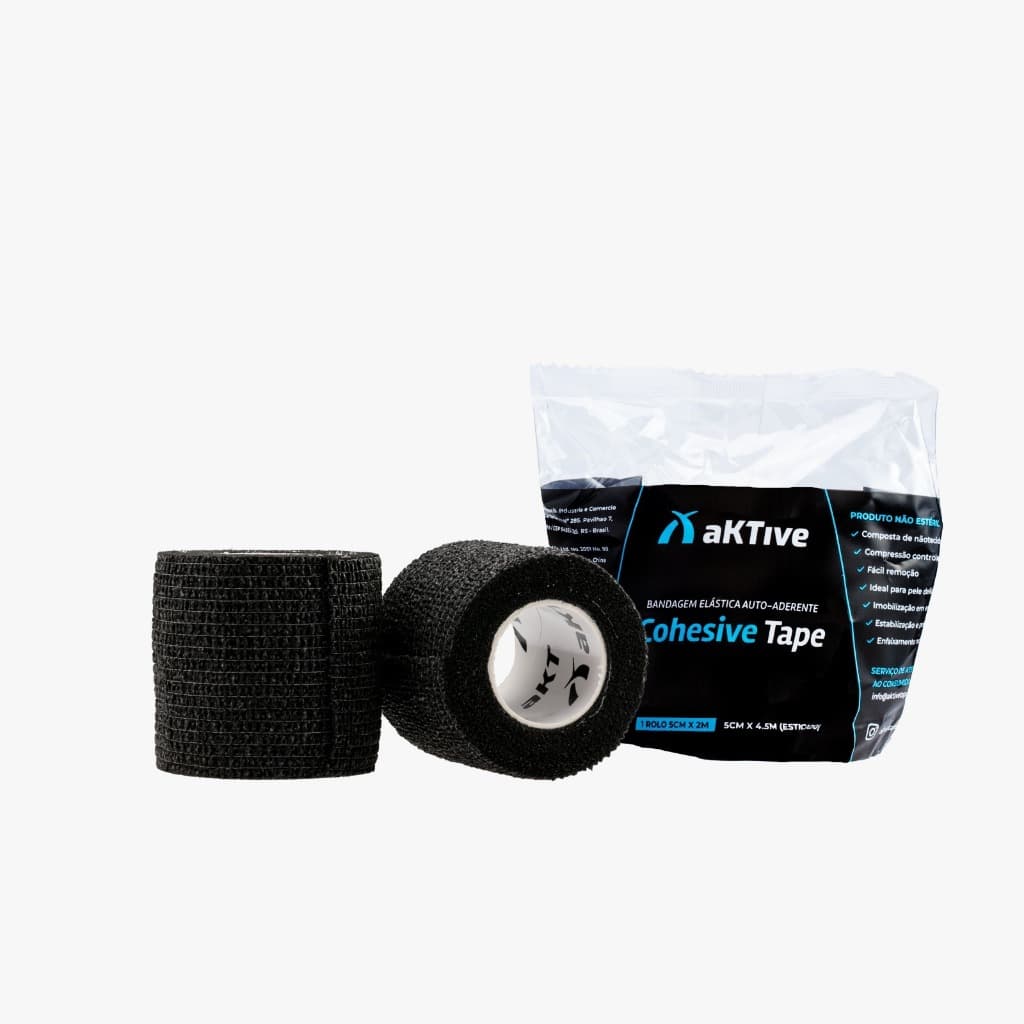 Kit 2 Bandagem Elástica Adesiva Flexível Atadura 5 cm x 4.5m Joelheira Tornozelo Tatuagem Pets