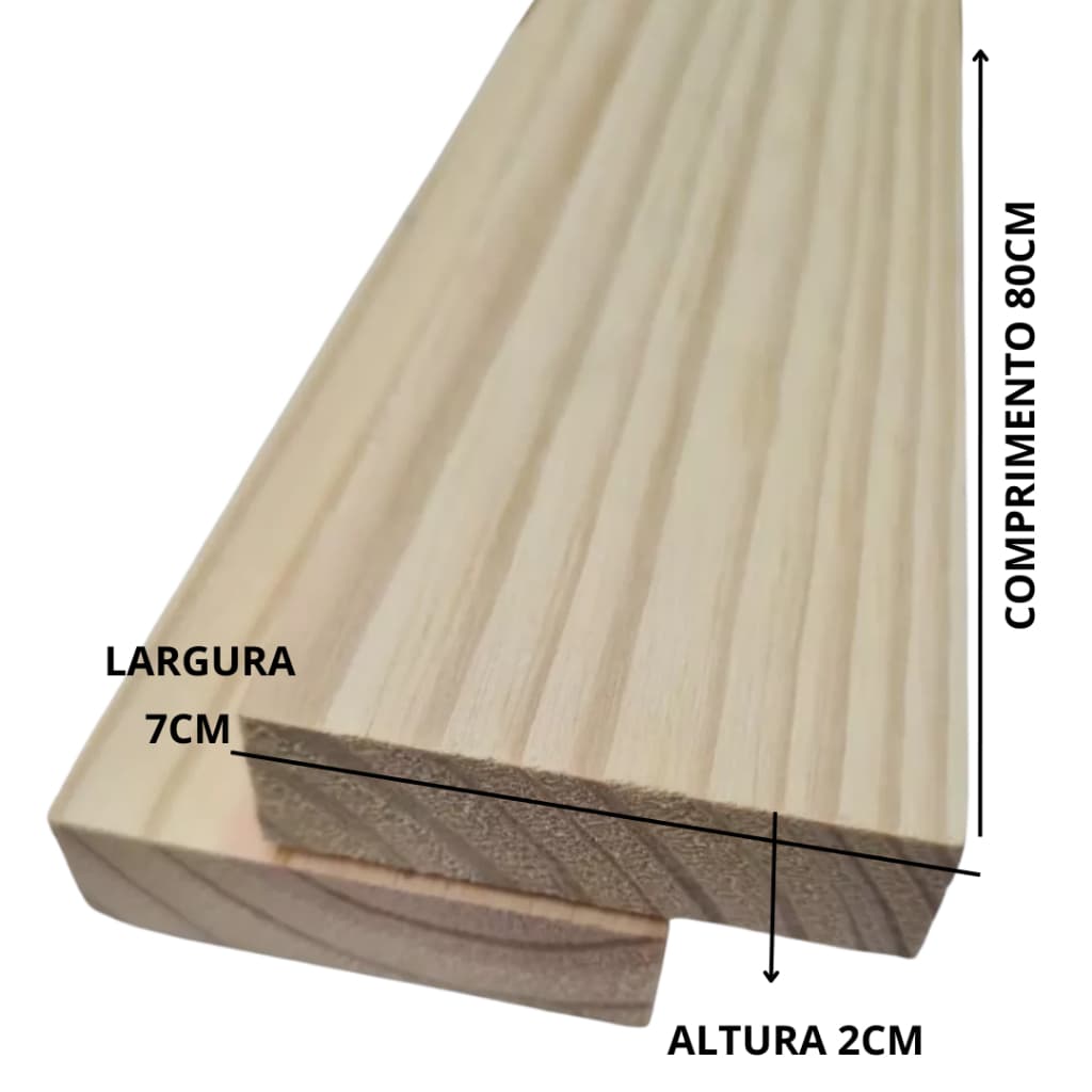 RIPAS MADEIRA 80X7X2cm SARRAFO PINUS PARA ARTESANATO 01 PEÇA