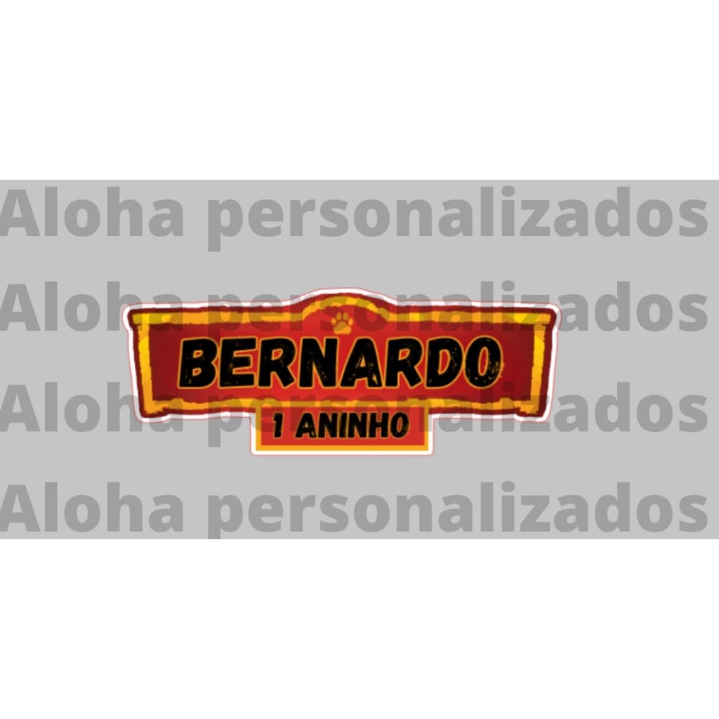 TAG com nome e idade rei leão 9x3cm personalizado festa de aniversário lembrancinhas logo rei leão