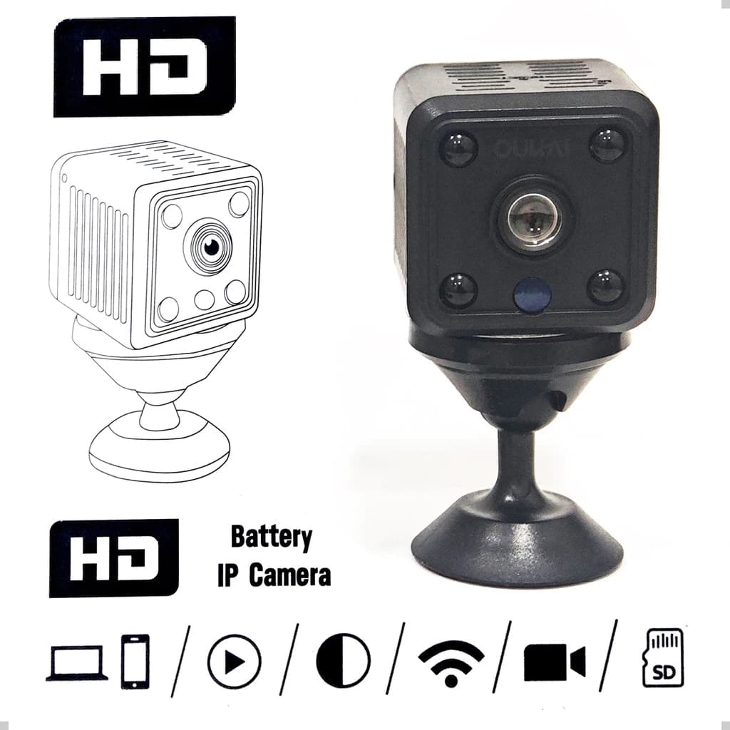 Câmera Ip Segurança Wifi Espiã Mini Com Suporte X6 HD Magnético