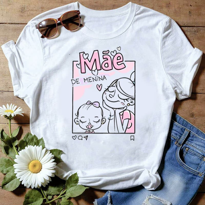 Camiseta ou Baby Look Dias Das Mães Mãe de Menino ou Mãe de Menina Envio Imediato