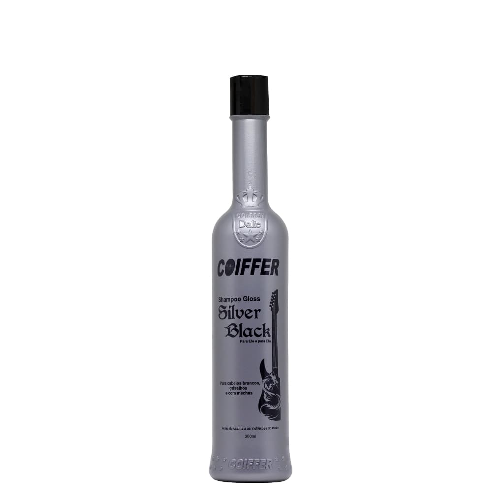 Shampoo Silver Black Coiffer 300ml: Brilho e Maciez para Cabelos Grisalhos
