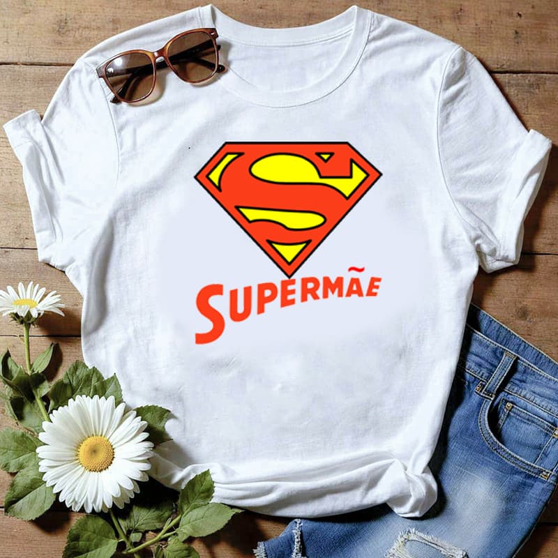 Camiseta ou Baby Look Dias Das Mães Super Mãe Envio Imediato
