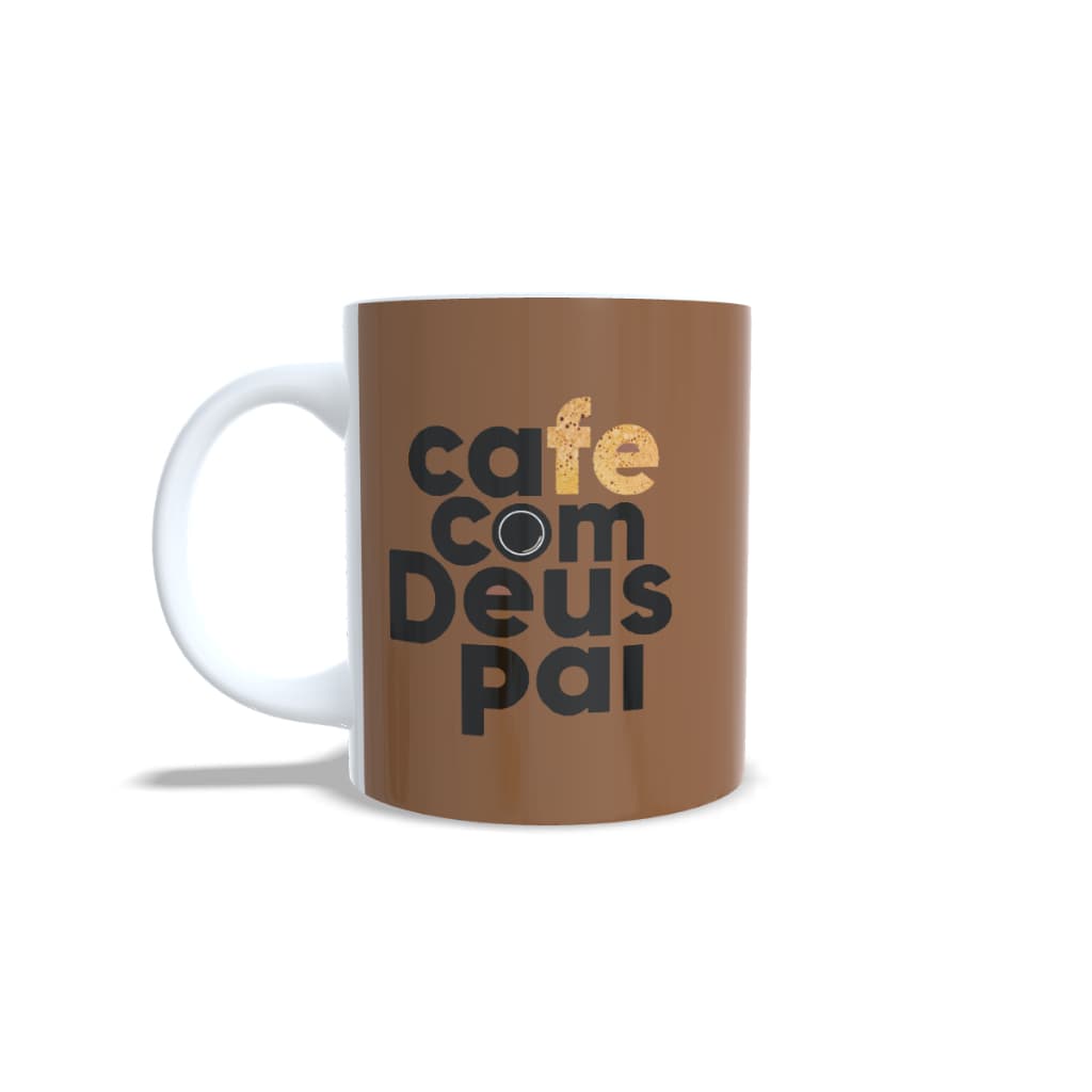 Caneca Café com Deus Pai – Personalize com Seu Nome e Comece o Dia Abençoado!