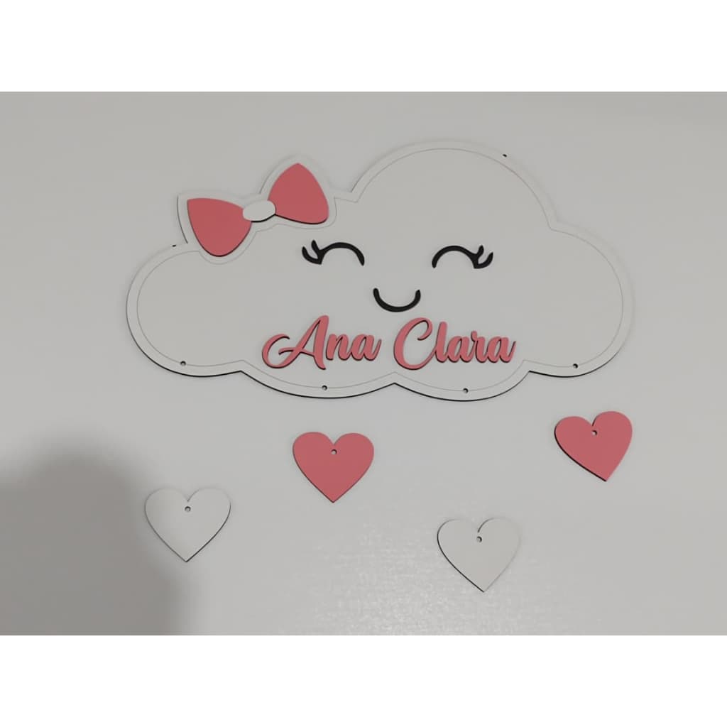 Enfeite Porta Maternidade Nuvem Chuva De Amor Bebê