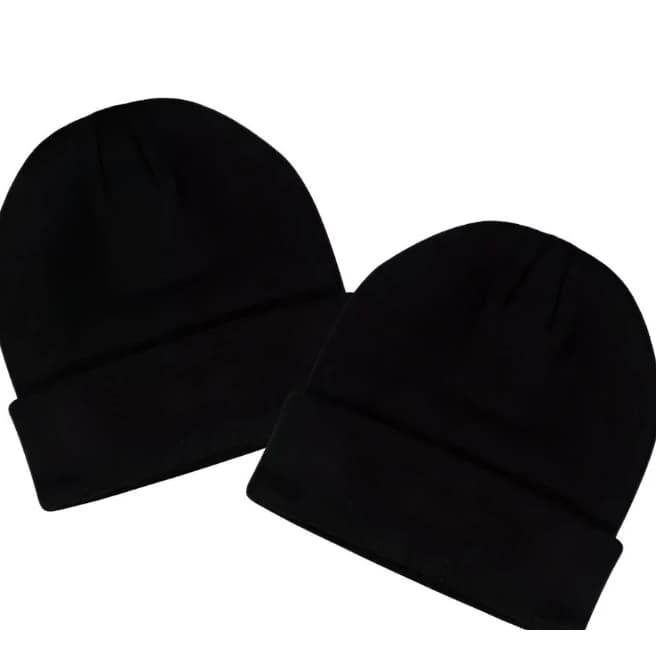 Touca De Frio Básica Lã Gorro Liso Preta Toca Adulto Inverno