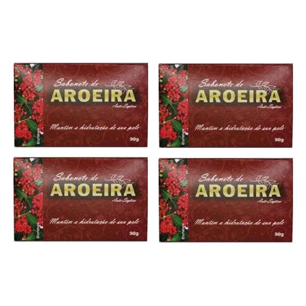 Kit 4un Sabonete em Barra de Aroeira 90g - Bionature