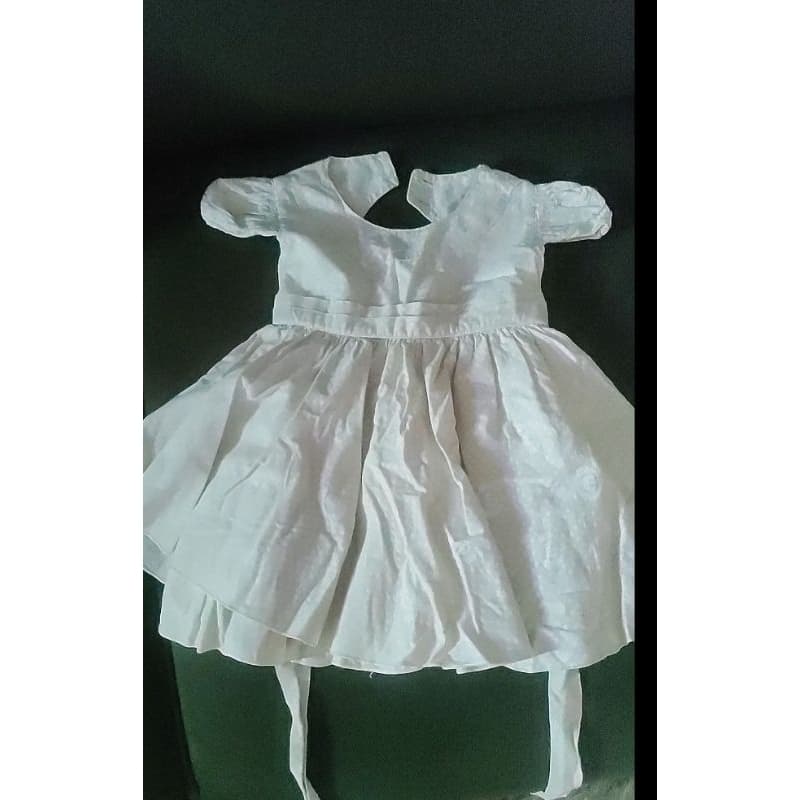 vestido infantil bebê menina festa forrado lindo m bege