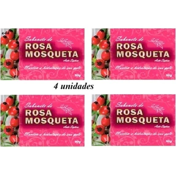 Kit 4un Sabonete em Barra de Rosa Mosqueta 90g - Bionature
