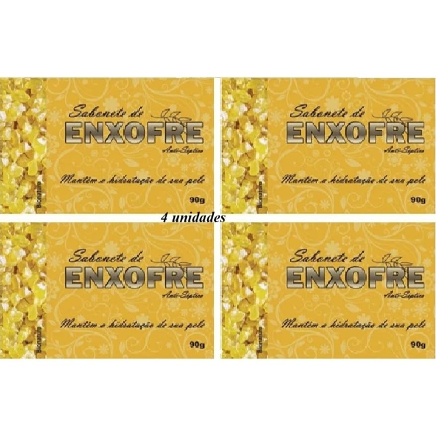 Kit 4un Sabonete em Barra de Enxofre 90g - Bionature