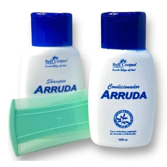 Kit para Piolhos Shampoo Arruda 140ml + Condicionador Arruda 140ml + Pente Fino - Bell Corpus