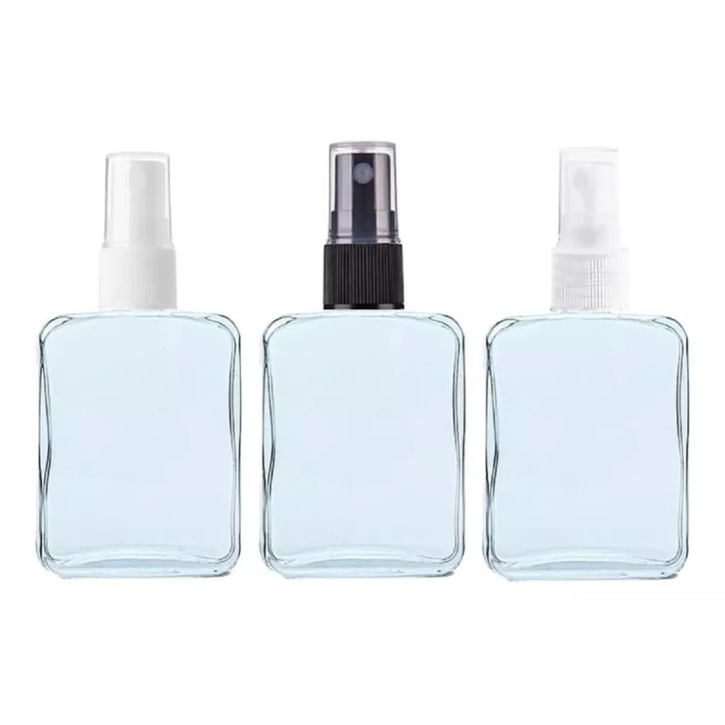 01 Vidro Quadrado Para Perfume com Válvula Spray 100ml